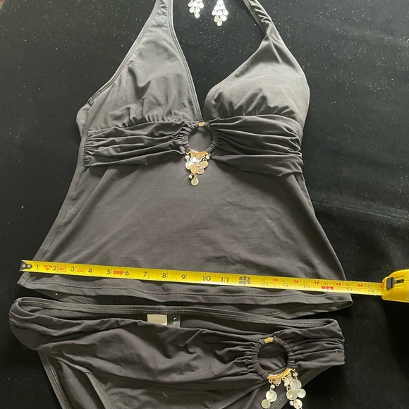 Women’s Tankini - La Blanca - Embellished Halter & Bikini Bottom - Size M - Picture 11 of 16